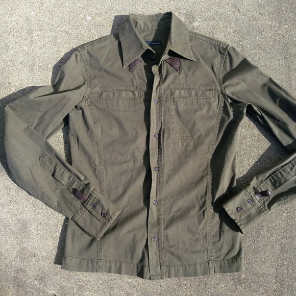 DSQUARED Other - DSQUARED Olive Safari Button Down Shirt